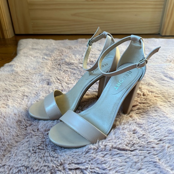 Report Shoes - Report Women’s Nude Chunky Heels